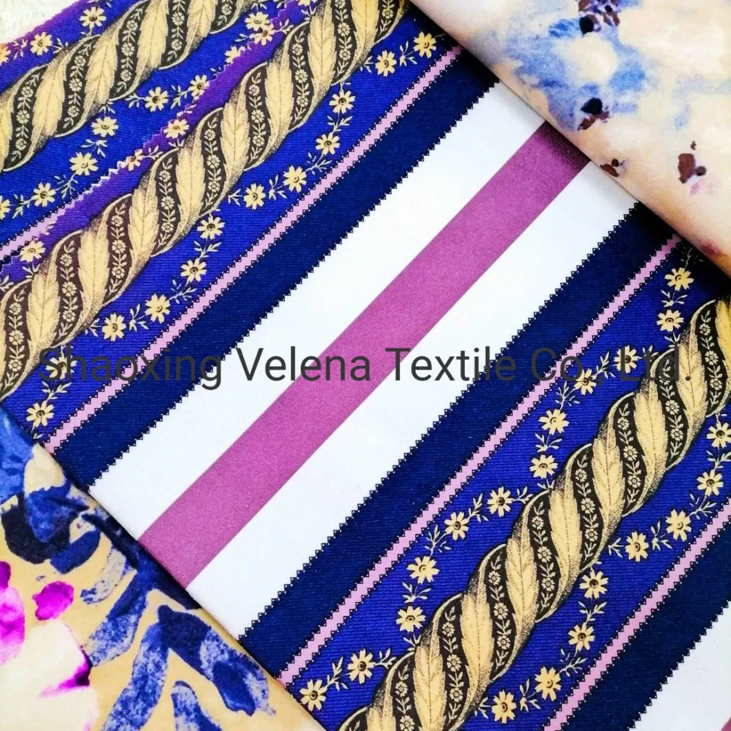 2021 Mondern Sofa Furniture Upholstery Fabric 100% Polyester Fudan FDY Venisia Velvet with Printed China Factory Supplier