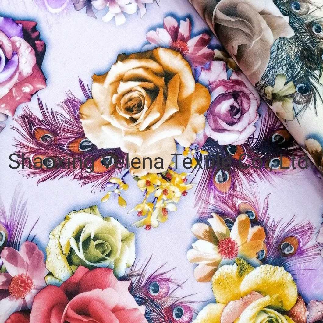 New Design FDY Fudan Velvet Fabric Digital Printing Sofa Curtain Cushion Fabric